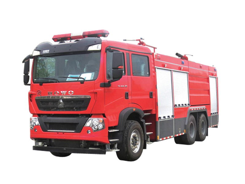 豪沃后雙橋干粉泡沫聯用消防車